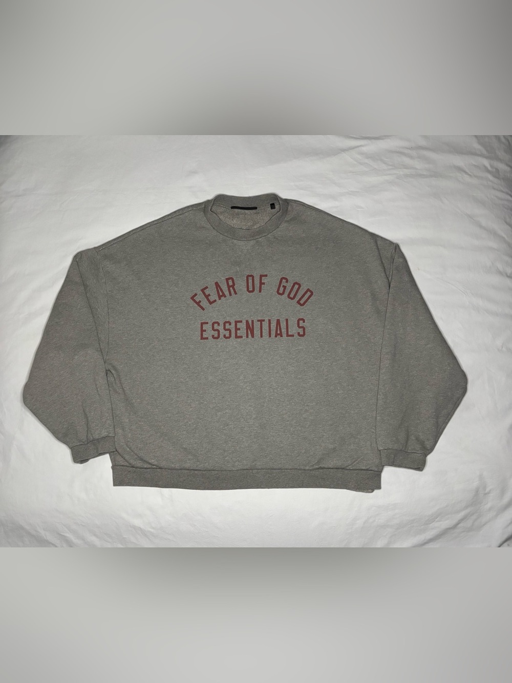 Fear of God Essentials Fleece II Crewneck Dark Heather Sweatshirt XXL Pullover